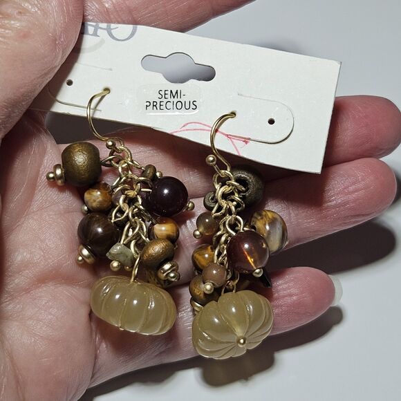 Cato Jewelry - **Sale** Cato Gold Tone Semi-precious Stone Dangling Earrings